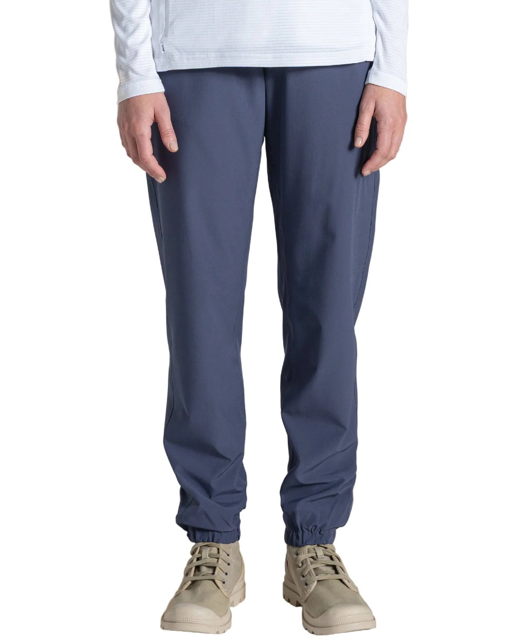 Anthracite coloured Craghoppers Womens NosiLife Lola Trousers on white background 
