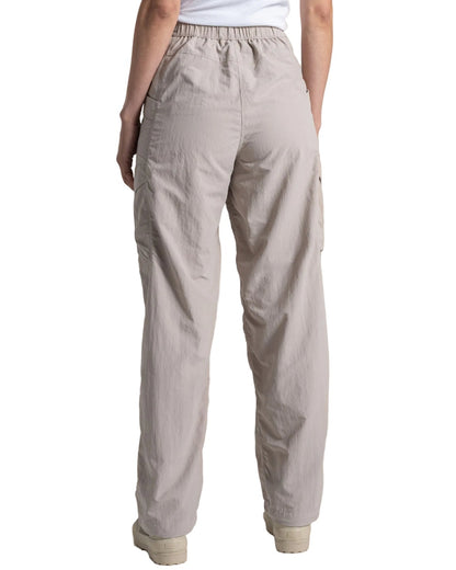 Soft Mushroom coloured Craghoppers Womens NosiLife Medina Cargo Trousers on white background 