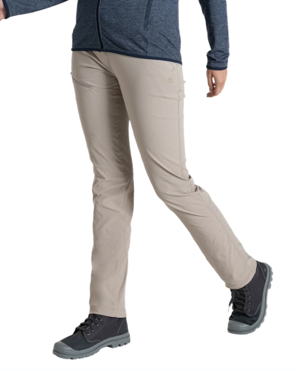 Soft Mushroom coloured Craghoppers Womens NosiLife Pro Trousers III on white background 