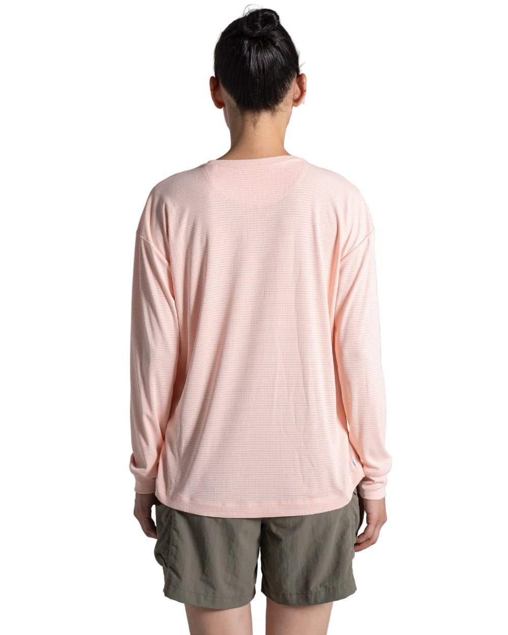 Sherbert coloured Craghoppers Womens NosiLife SolarShield+ Long Sleeved T-Shirt on white background 