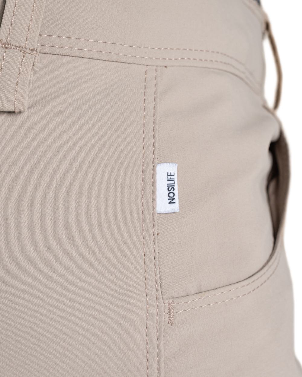 Soft Mushroom coloured Craghoppers Womens Nosilife Milla Golf Trousers on white background 