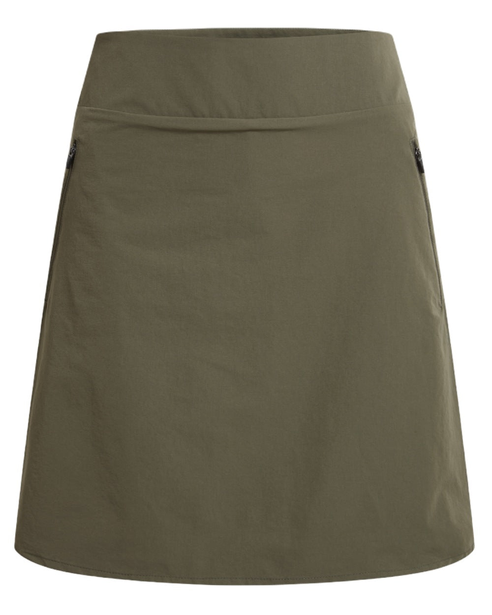 Wild Olive coloured Craghoppers Womens Nosilife Pro Skort II on white background 