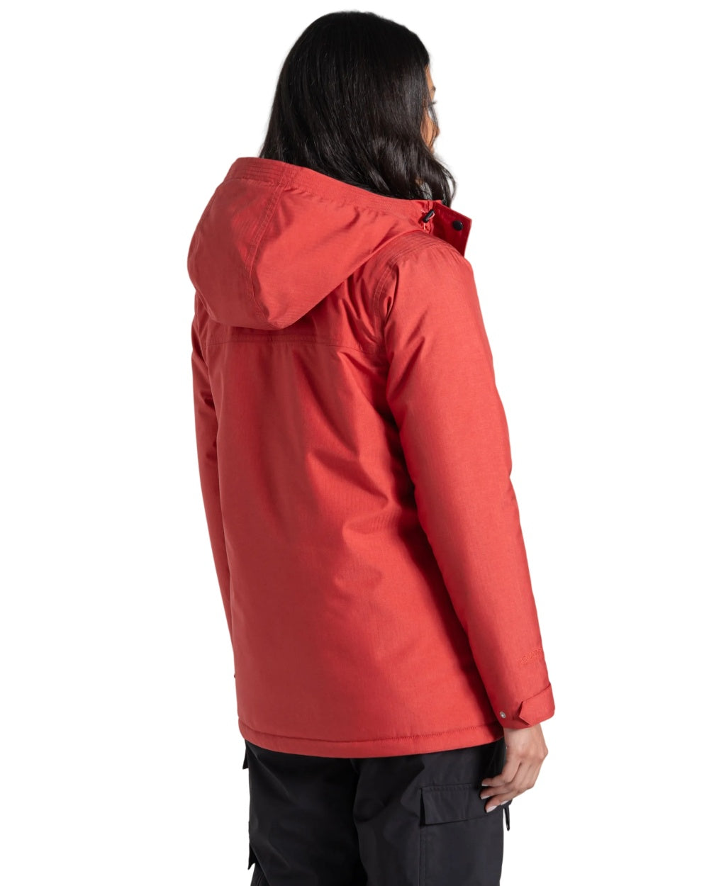 Compote Red coloured Craghoppers Womens Orrest Jacket on white background 
