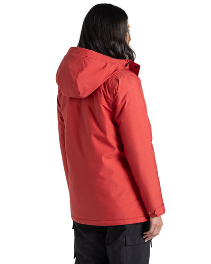 Compote Red coloured Craghoppers Womens Orrest Jacket on white background 