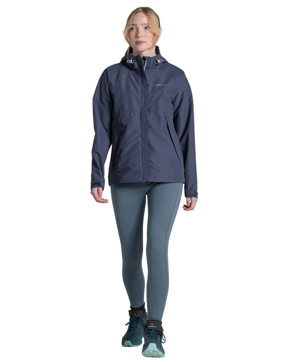 Anthracite coloured Craghoppers Womens Ossus Waterproof Jacket on white background 