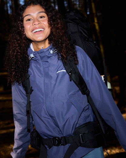 Anthracite coloured Craghoppers Womens Ossus Waterproof Jacket on mountain background 
