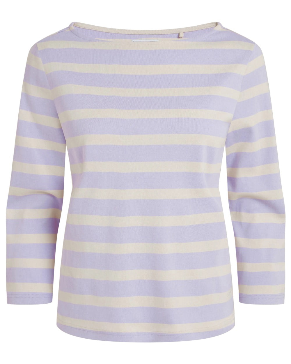 Parma Violet Stripe coloured Craghoppers Womens Pavey Long Sleeved Top on white background 