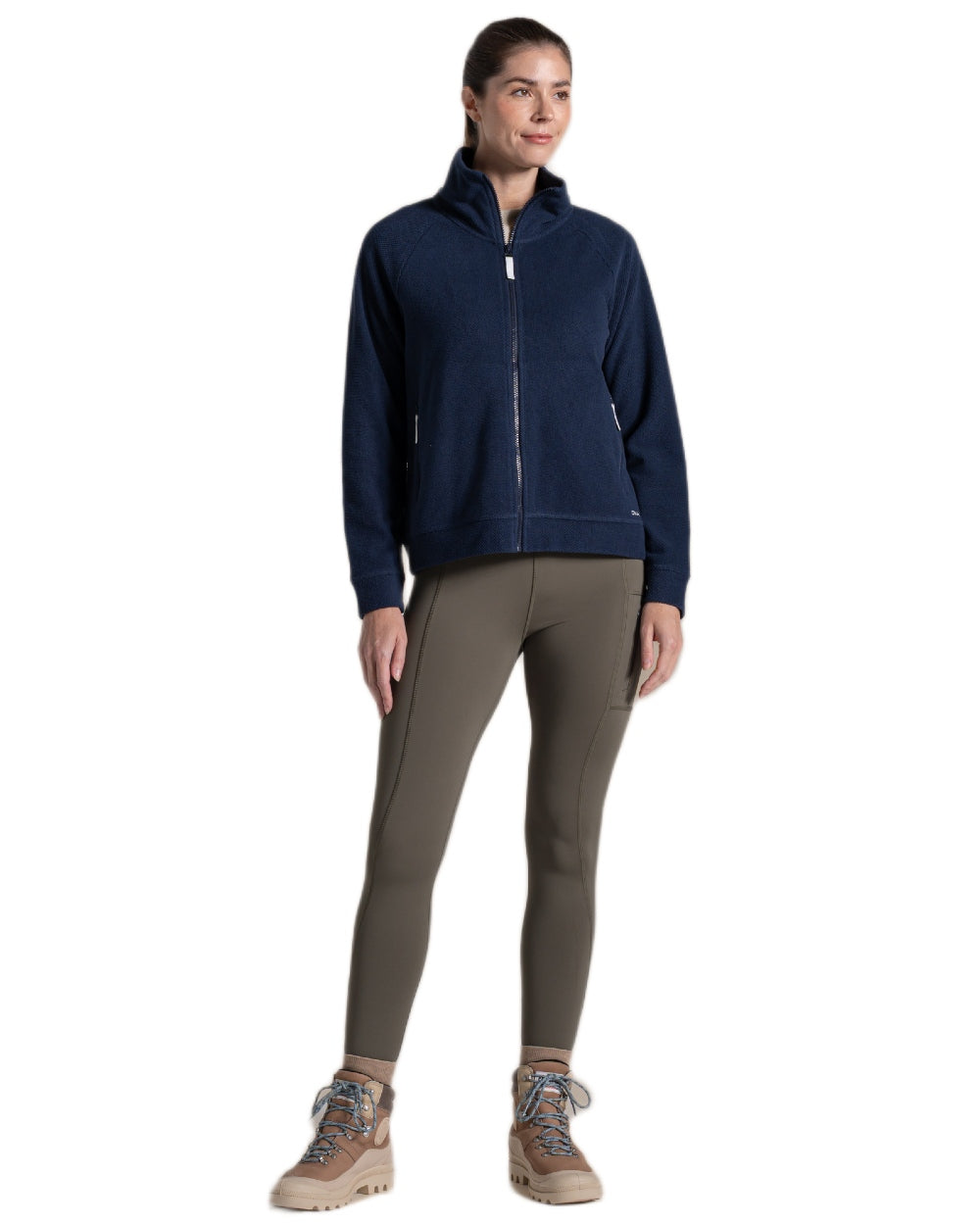 Blue Navy coloured Craghoppers Womens Raja Jacket on white background 