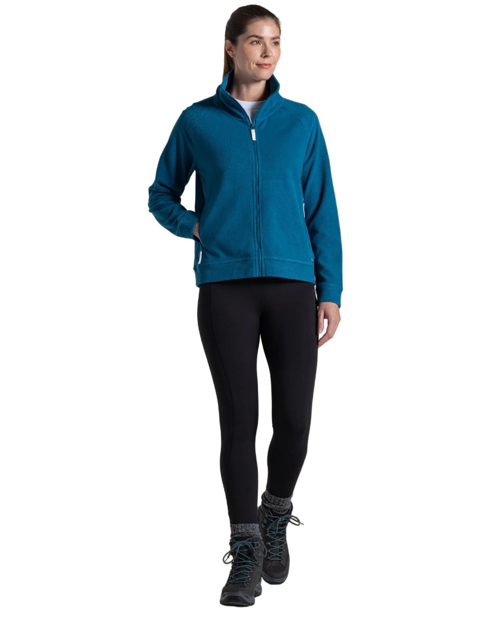 Porcelain Blue coloured Craghoppers Womens Raja Jacket on white background 