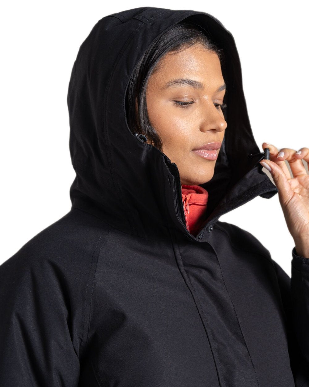 Black Coloured Craghoppers Womens Rosalind II Jacket on white background 