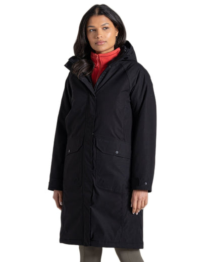 Black Coloured Craghoppers Womens Rosalind II Jacket on white background 