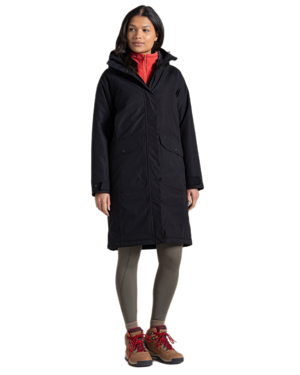 Black Coloured Craghoppers Womens Rosalind II Jacket on white background 