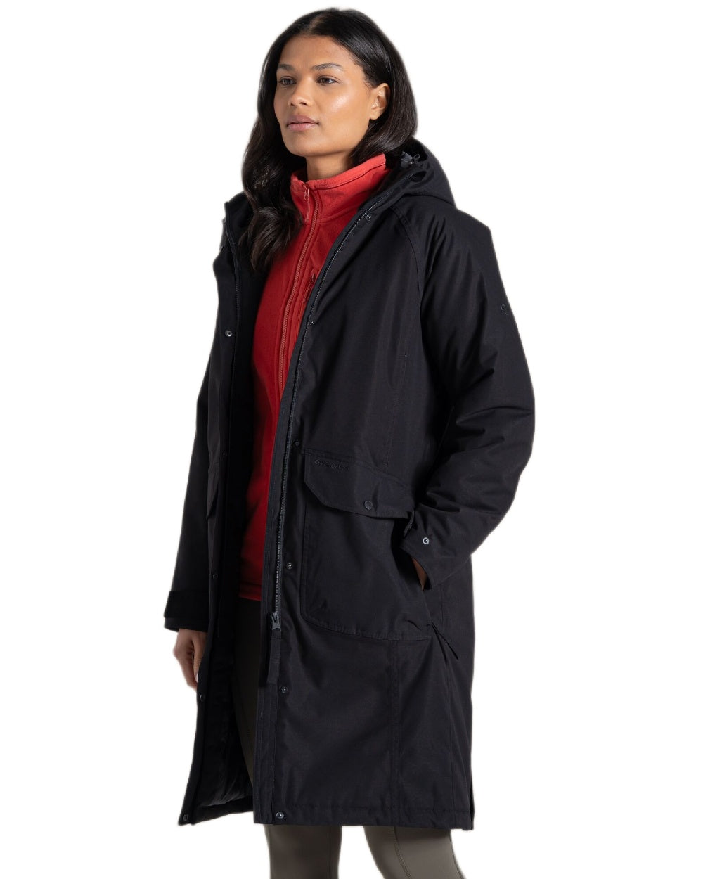 Black Coloured Craghoppers Womens Rosalind II Jacket on white background 
