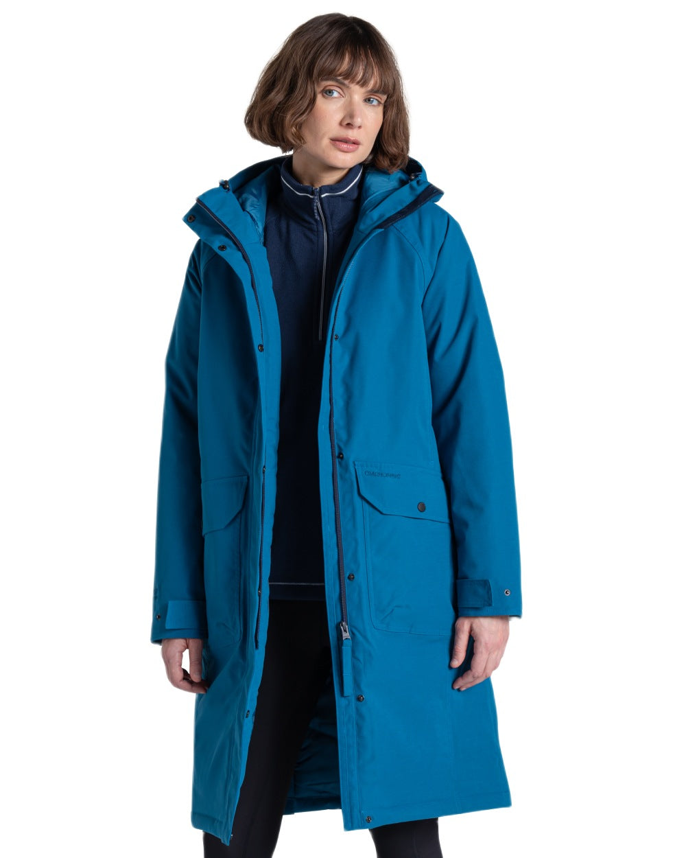 Porcelain Blue coloured Craghoppers Womens Rosalind II Jacket on white background 