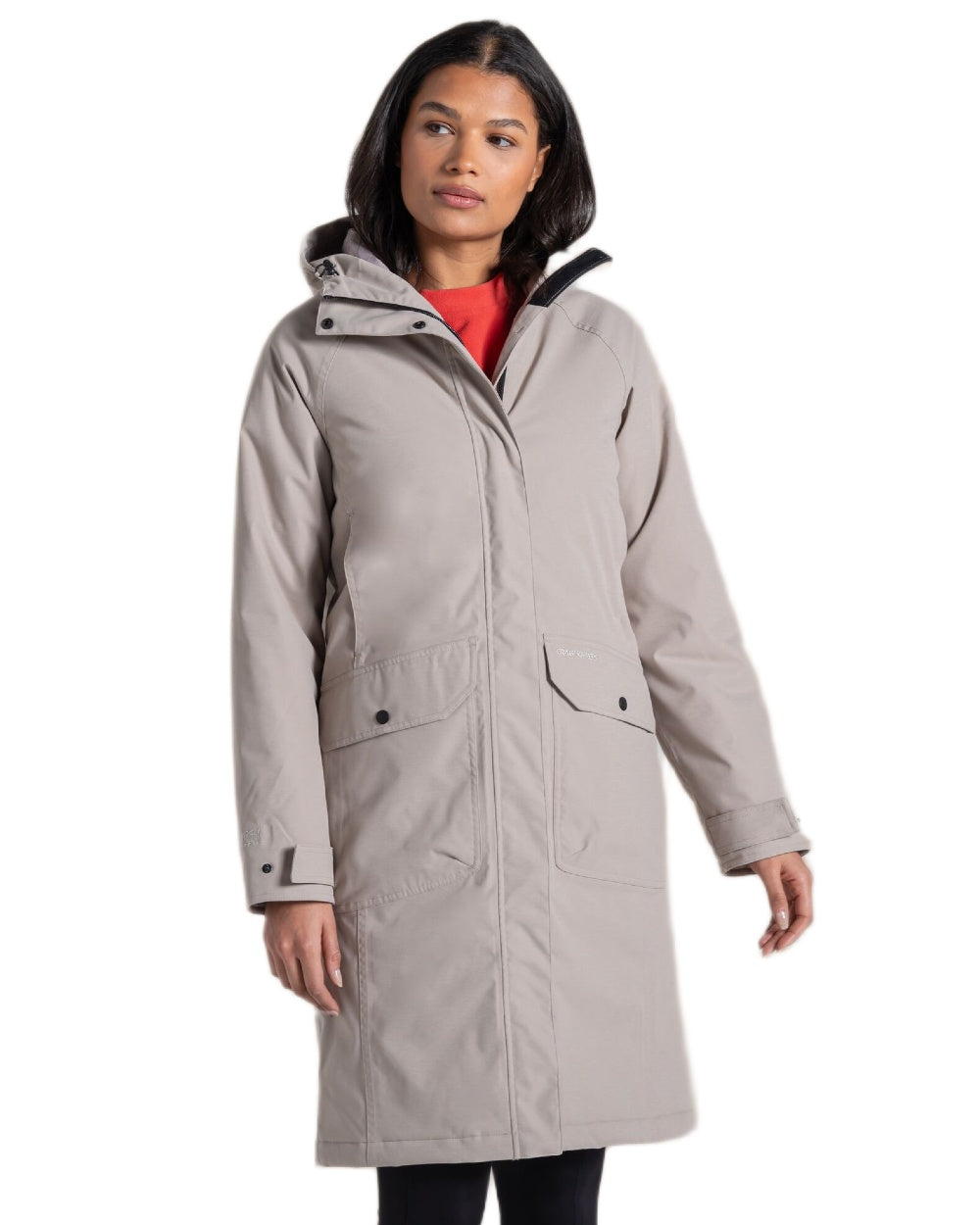 Soft Mushroom Coloured Craghoppers Womens Rosalind II Jacket on white background 