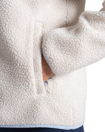 Ecru Floral Coloured Craghoppers Womens Rosemary Overhead Top on white background 