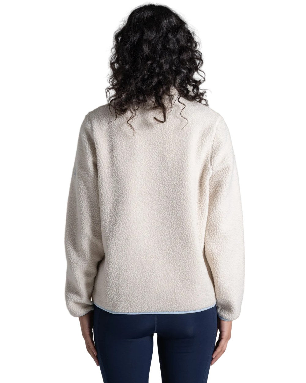 Ecru Floral Coloured Craghoppers Womens Rosemary Overhead Top on white background 