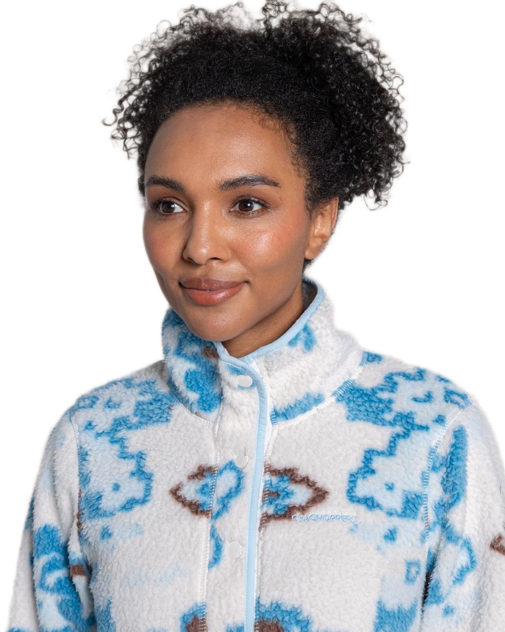 Horizon Print Coloured Craghoppers Womens Rosemary Overhead Top on white background 