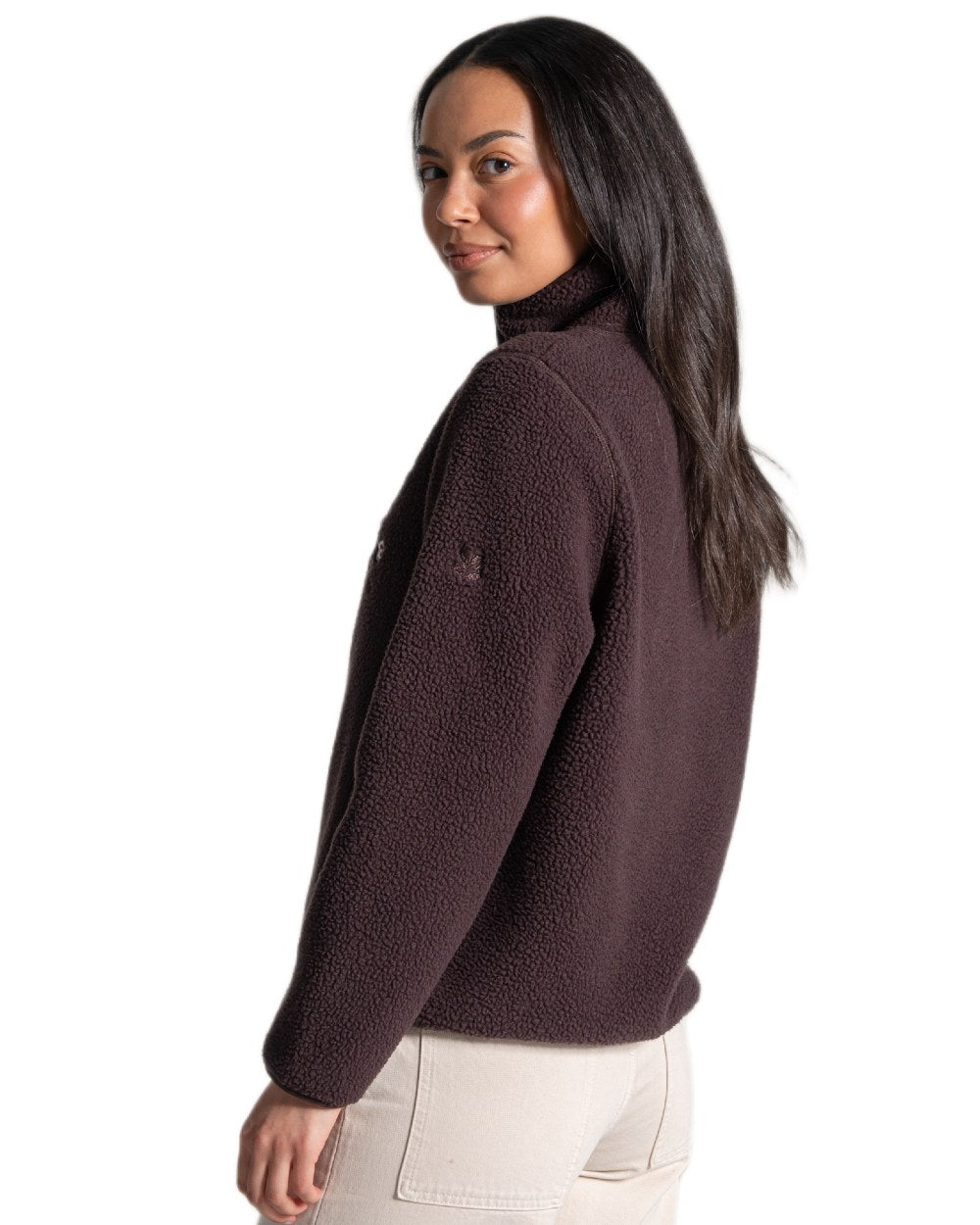 Wenge Brown Coloured Craghoppers Womens Rosemary Overhead Top on white background 