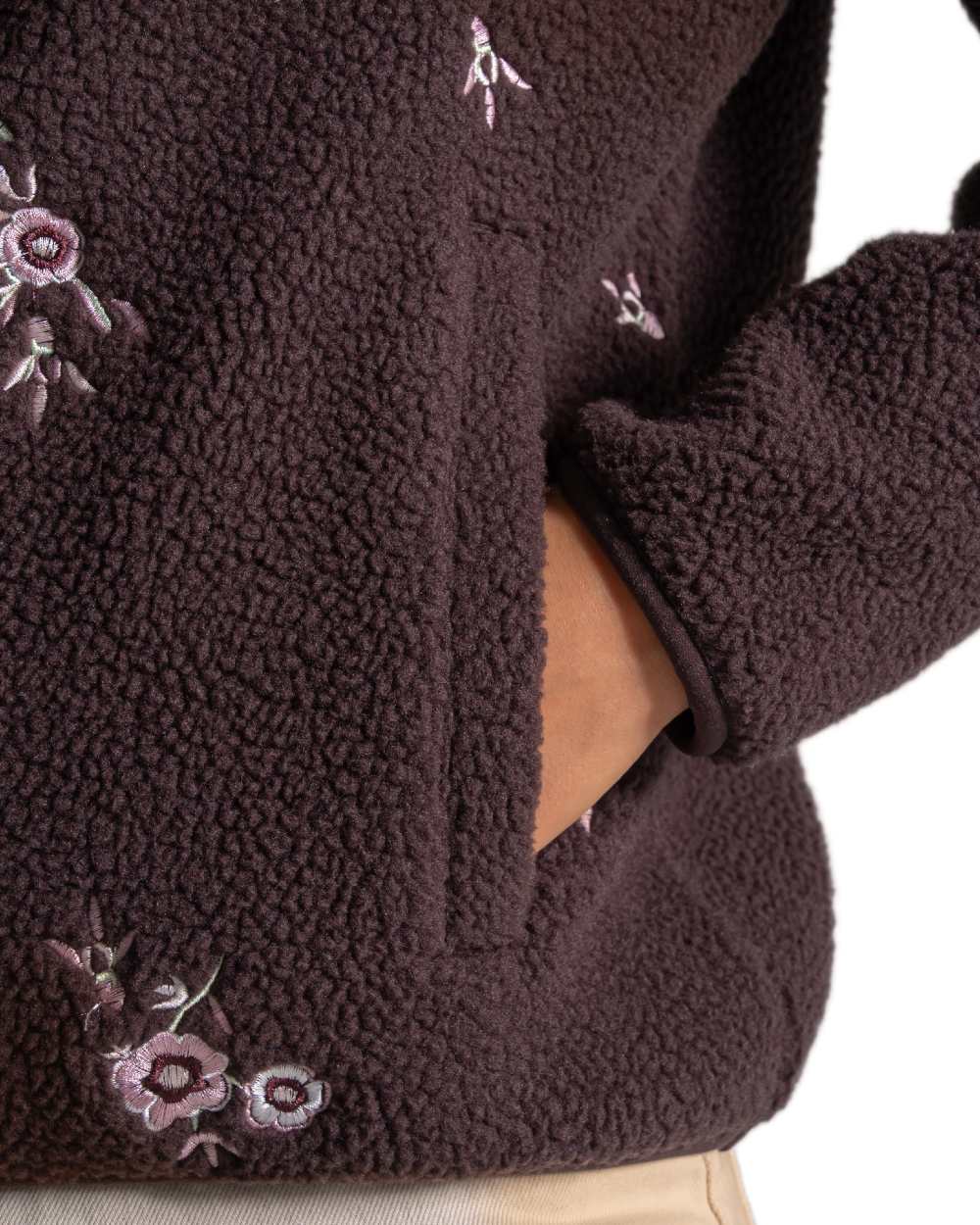 Wenge Brown Coloured Craghoppers Womens Rosemary Overhead Top on white background 