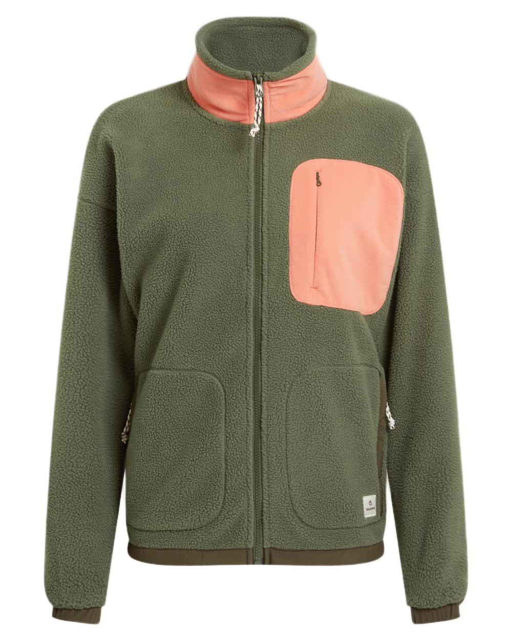 Dark Sage coloured Craghoppers Womens Sanaa Jacket on white background 
