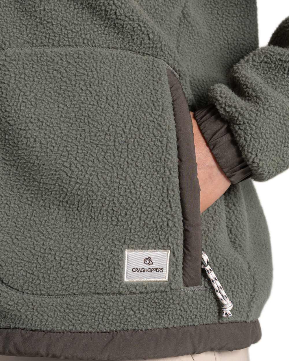 Dark Sage coloured Craghoppers Womens Sanaa Jacket on white background 