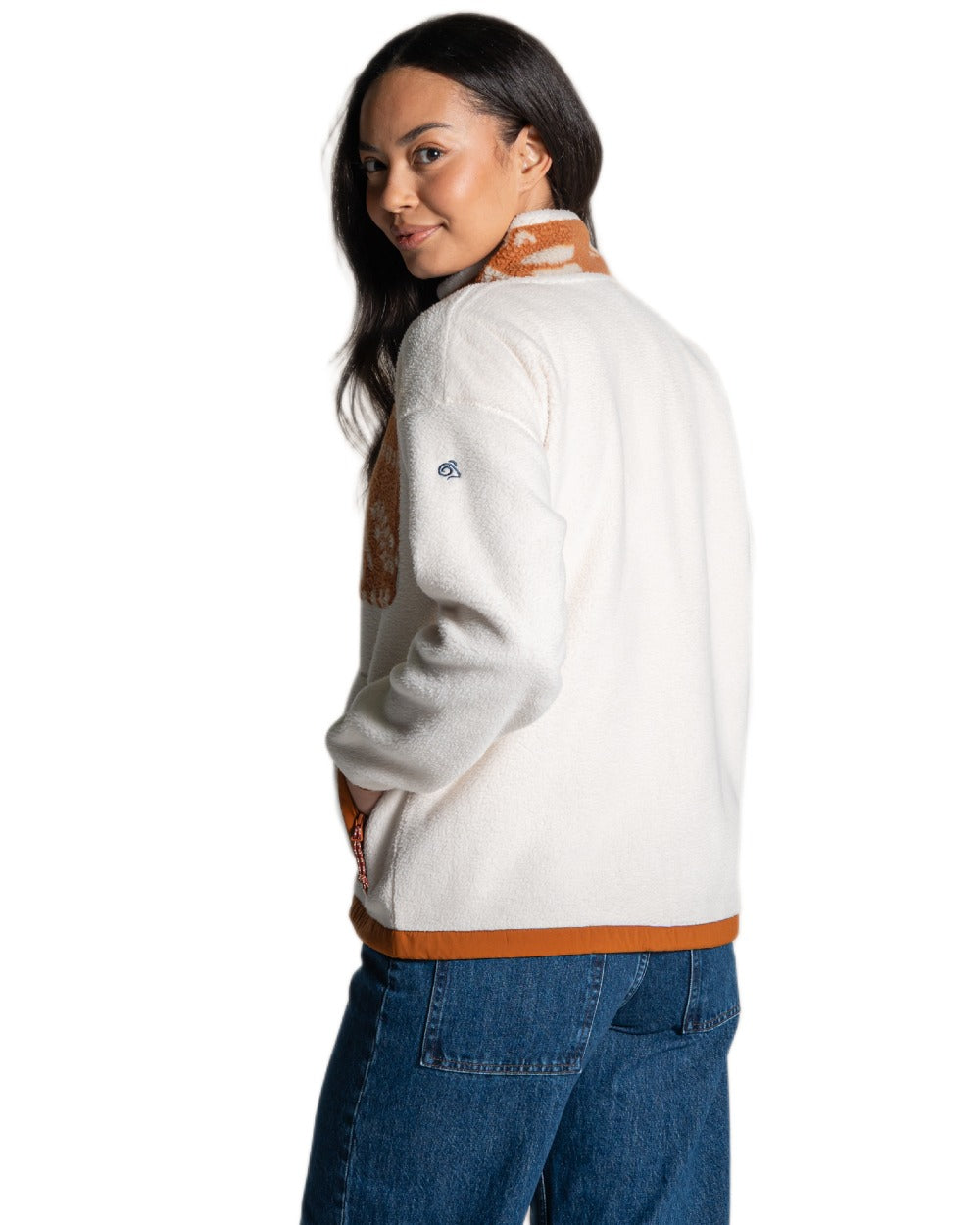 Ecru Hazel coloured Craghoppers Womens Sanaa Jacket on white background 