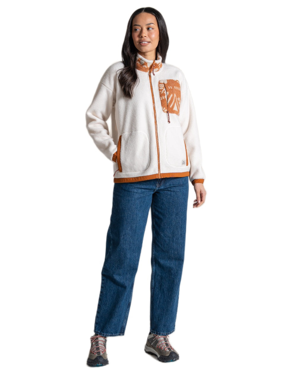 Ecru Hazel coloured Craghoppers Womens Sanaa Jacket on white background 