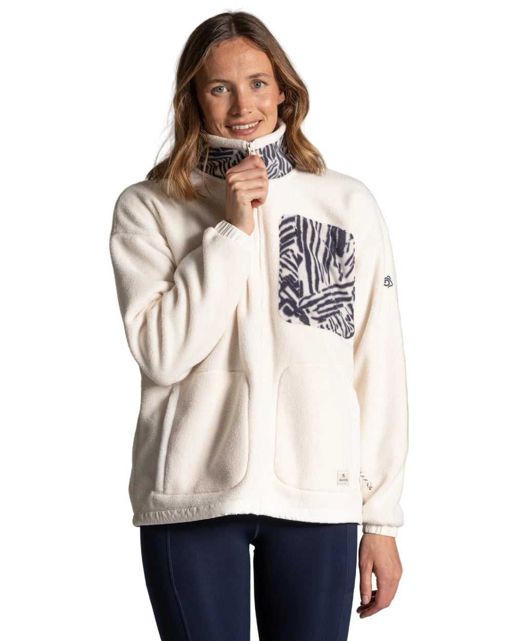 Ecru coloured Craghoppers Womens Sanaa Jacket on white background 
