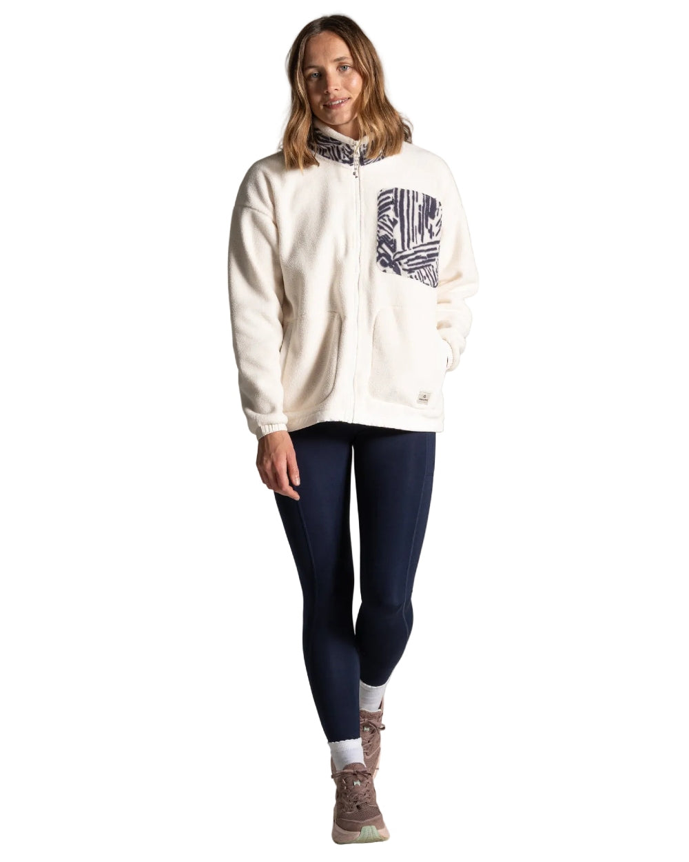 Ecru coloured Craghoppers Womens Sanaa Jacket on white background 