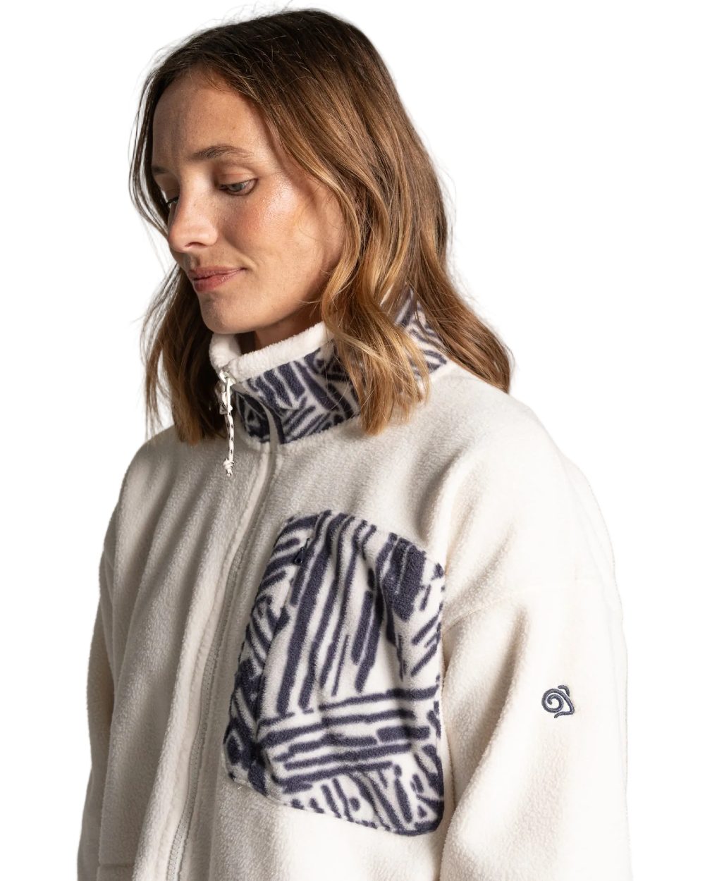 Ecru coloured Craghoppers Womens Sanaa Jacket on white background 