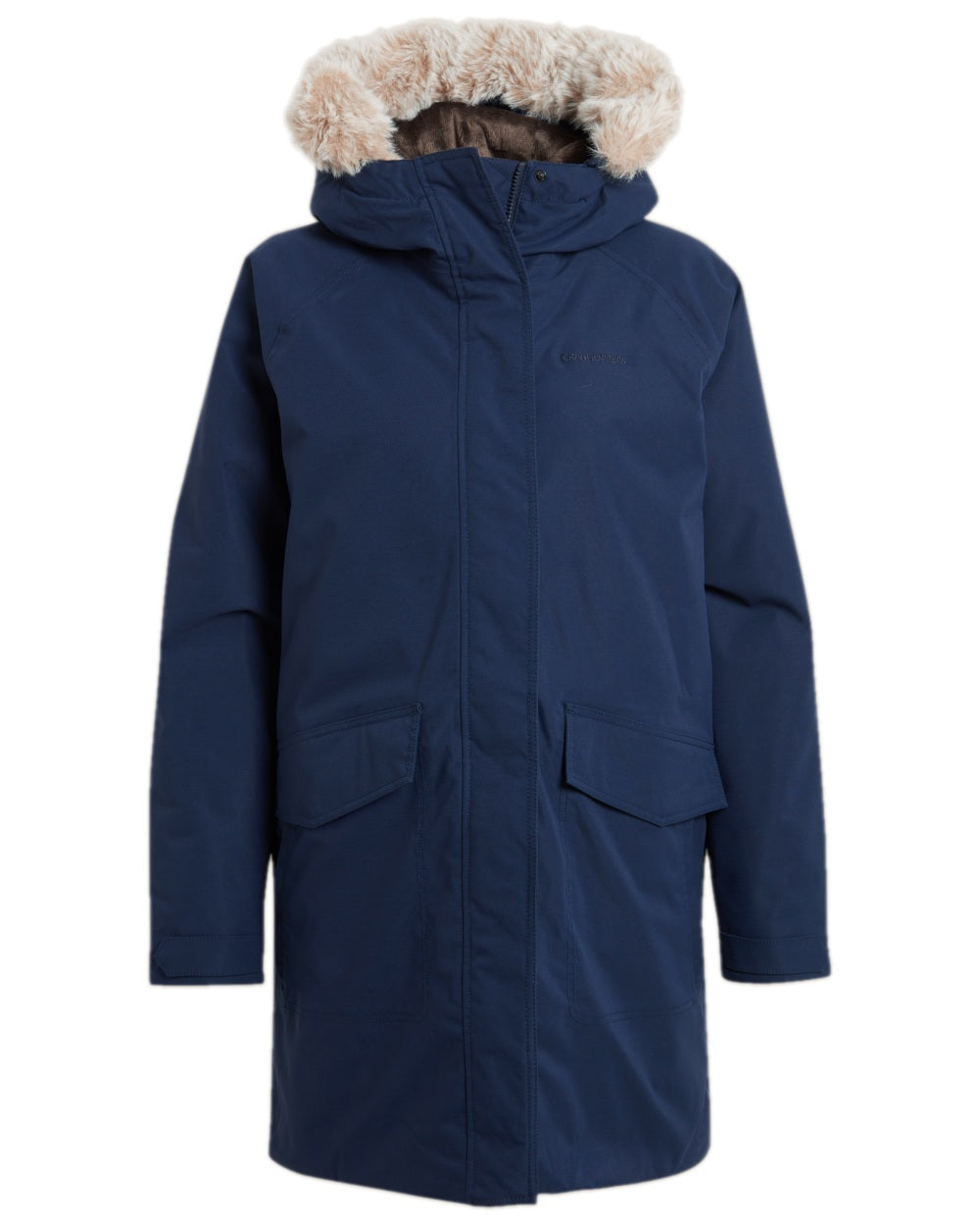 Blue Navy Coloured Craghoppers Womens Sofia II Jacket on white background 