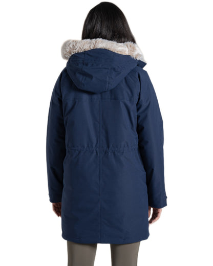 Blue Navy Coloured Craghoppers Womens Sofia II Jacket on white background 