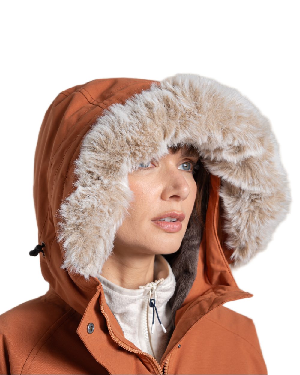 Tawny Coloured Craghoppers Womens Sofia II Jacket on white background 