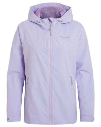 Parma Violet coloured Craghoppers Womens Solla Waterproof Jacket on white background 