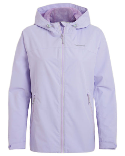 Parma Violet coloured Craghoppers Womens Solla Waterproof Jacket on white background 