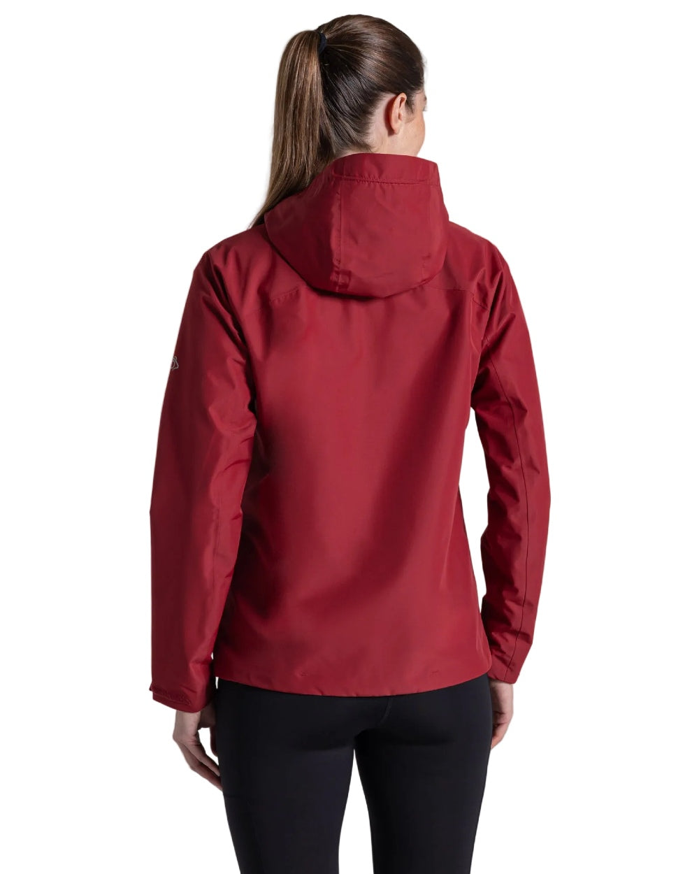 Sumac Red coloured Craghoppers Womens Solla Waterproof Jacket on white background 