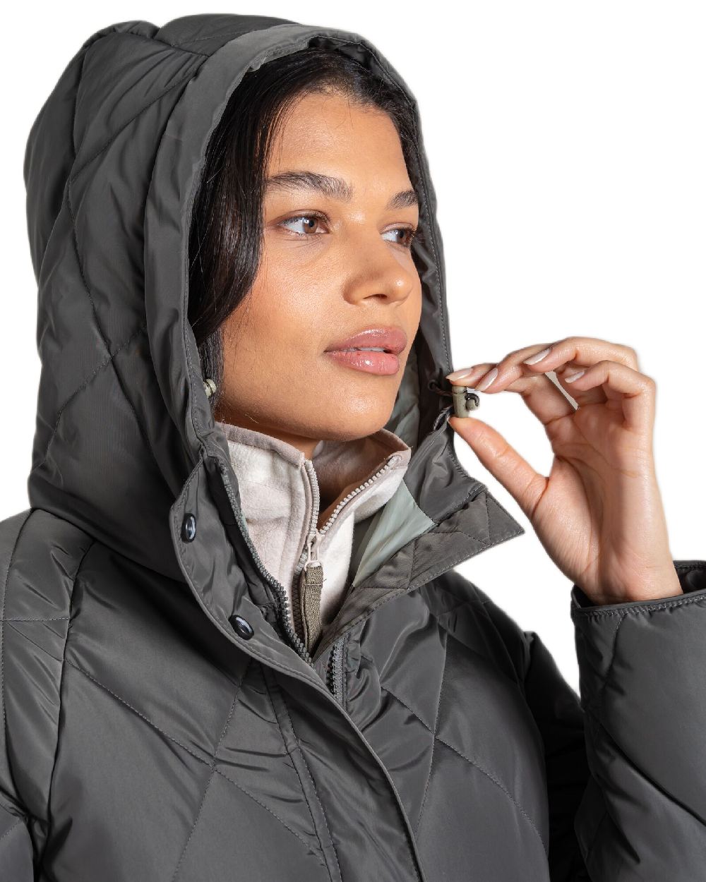 Nori Green Coloured Craghoppers Womens Sweetgrass Jacket on white background 