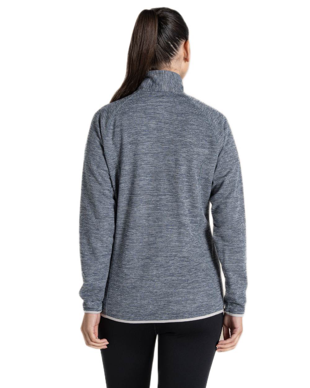 Storm Grey Marl coloured Craghoppers Womens Tarvos Full Zip Fleece on white background 