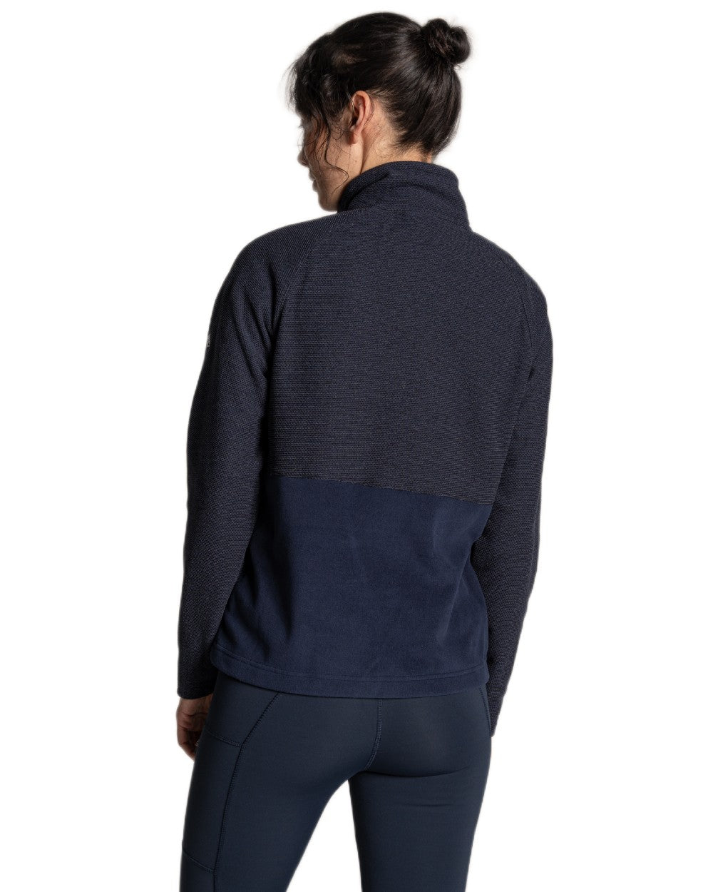 Dark Sapphire coloured Craghoppers Womens Thuya Half Zip Fleece on white background 