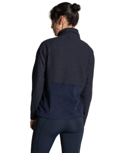 Dark Sapphire coloured Craghoppers Womens Thuya Half Zip Fleece on white background 