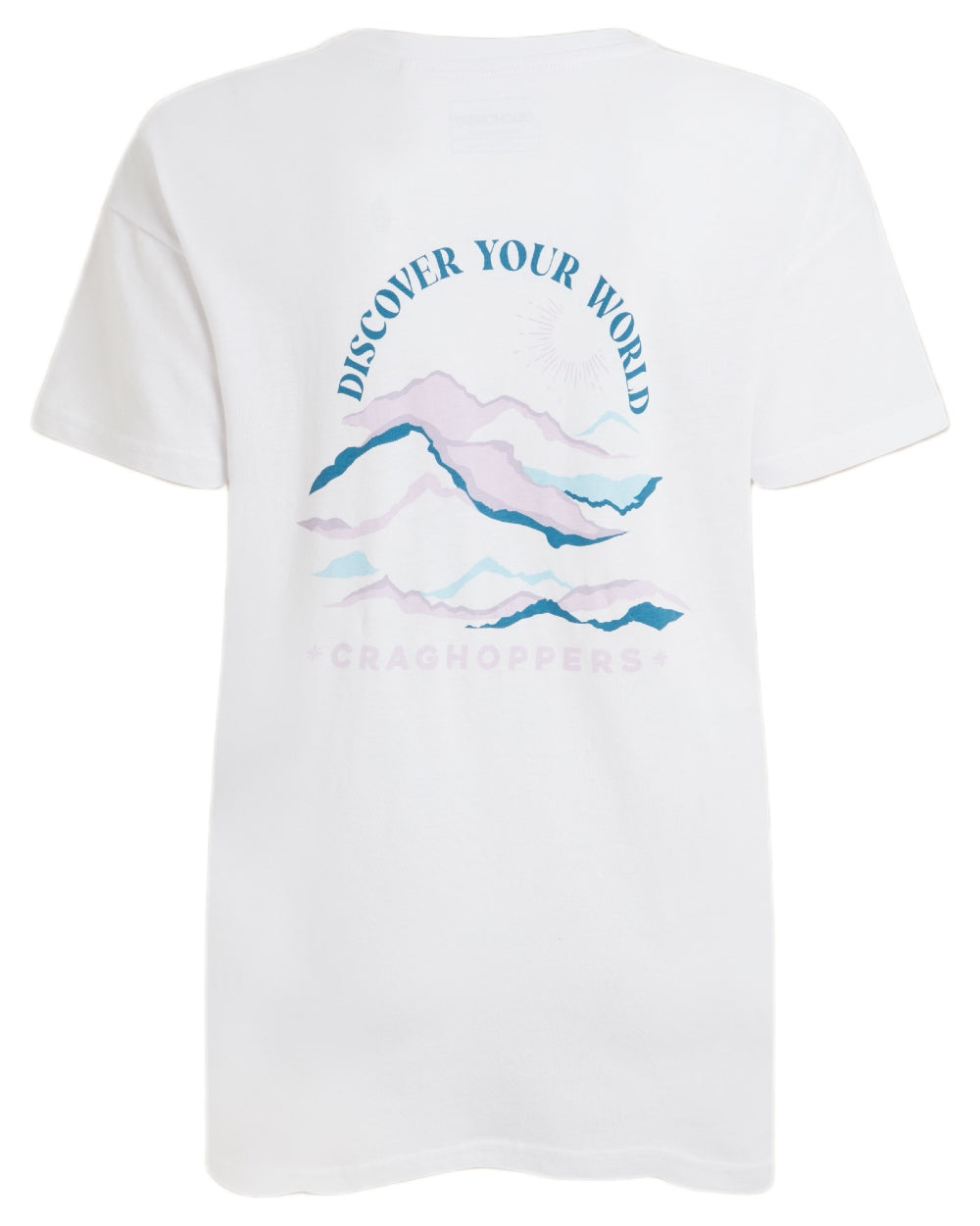 Optic White Coloured Craghoppers Womens Yago Short Sleeved Top on White Background 