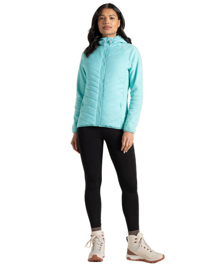 Aqua Sky coloured Craghoppers Womens Zayas Hybrid Insulating Jacket on white background 