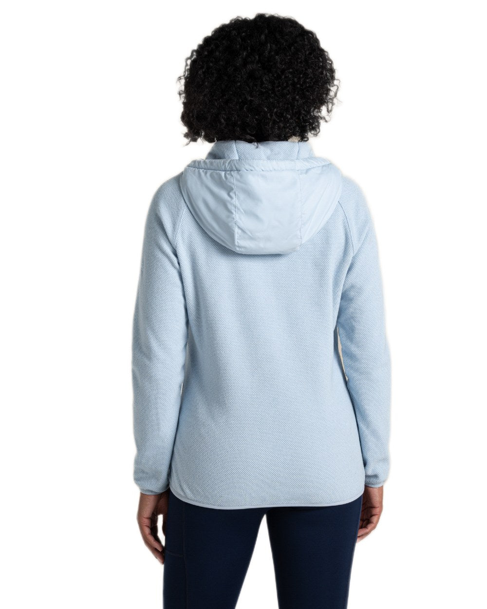 Nimbus Blue coloured Craghoppers Womens Zayas Hybrid Insulating Jacket on white background 