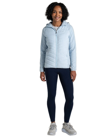Nimbus Blue coloured Craghoppers Womens Zayas Hybrid Insulating Jacket on white background 