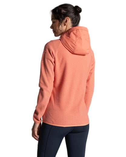 Spiced Apricot coloured Craghoppers Womens Zayas II Hybrid Jacket on white background 
