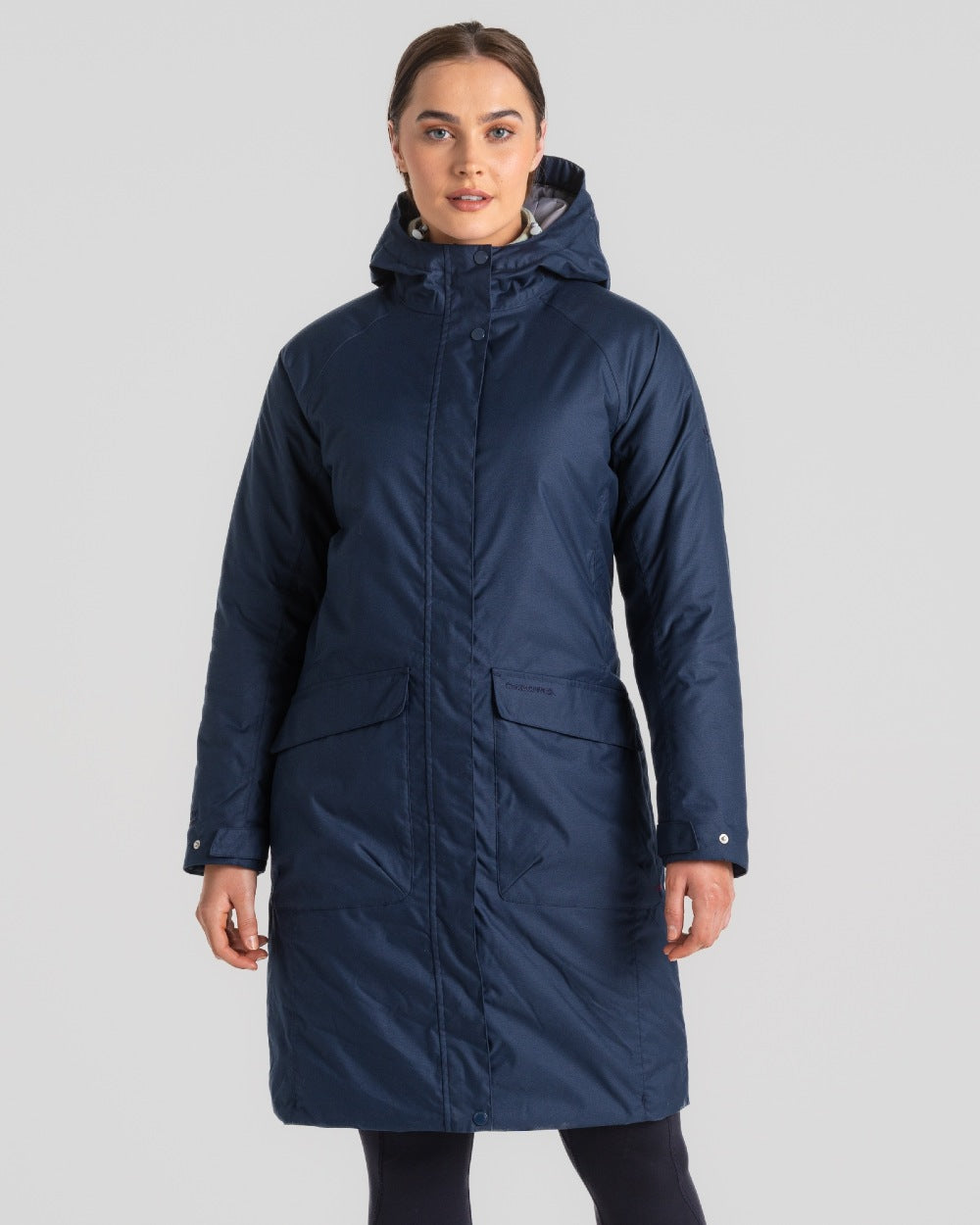 Craghoppers Caithness Long Waterproof Jacket in Blue Navy 
