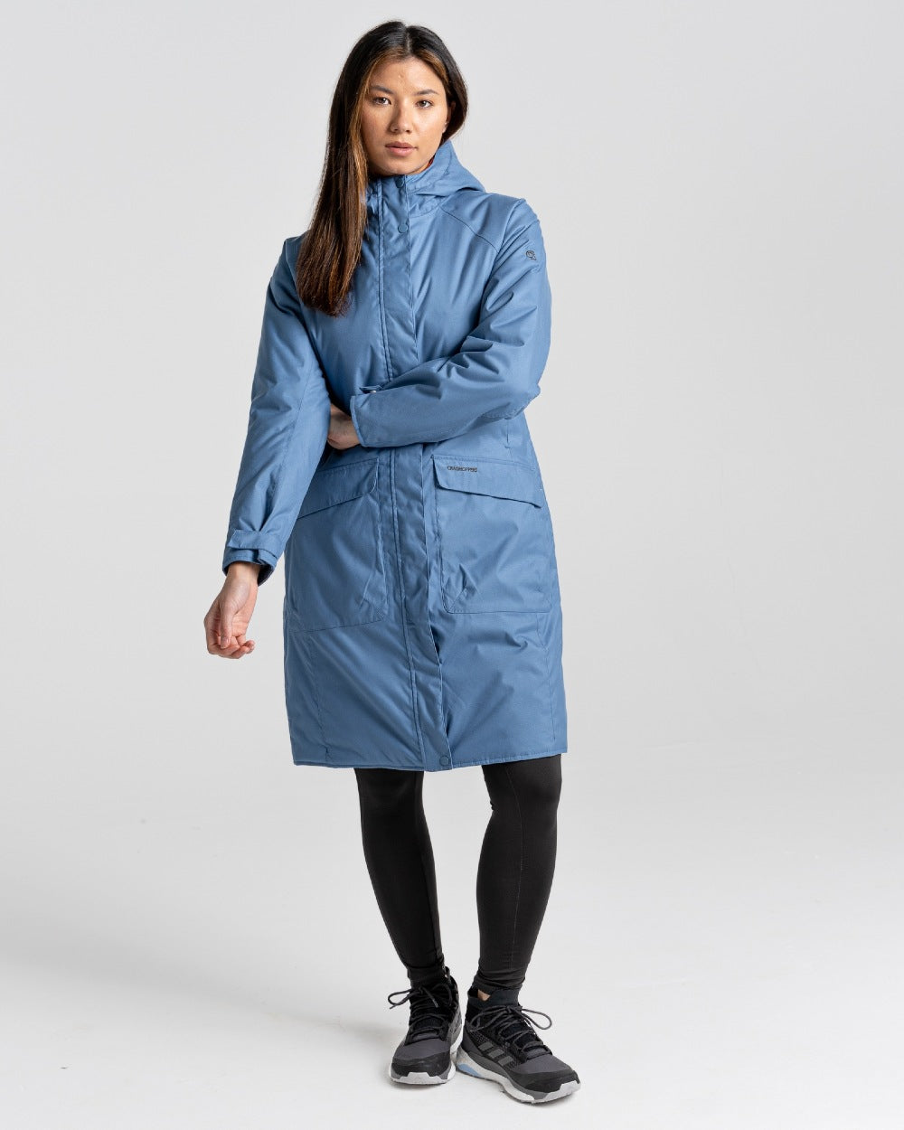 Craghoppers Caithness Long Waterproof Jacket in Teak Blue 