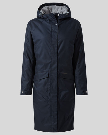 Craghoppers Caithness Long Waterproof Jacket in Blue Navy 