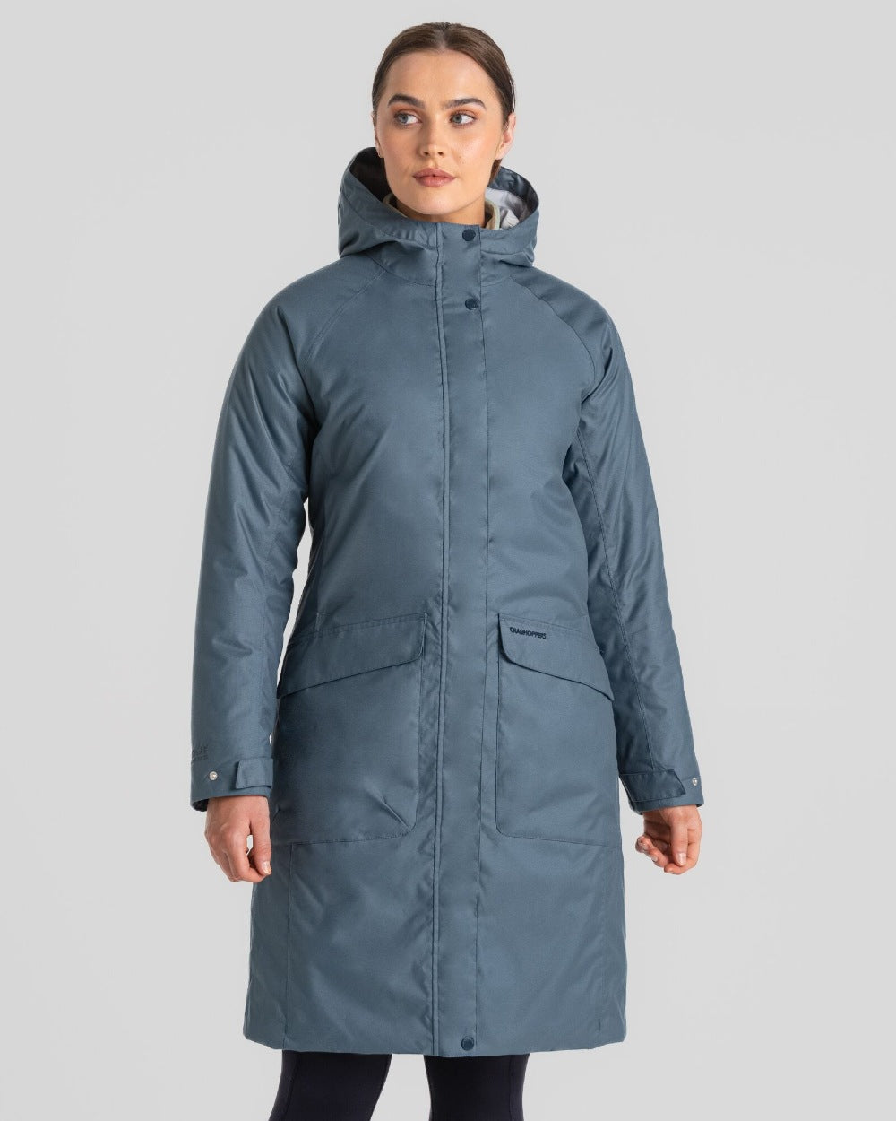 Craghoppers Caithness Long Waterproof Jacket in Winter Sky 